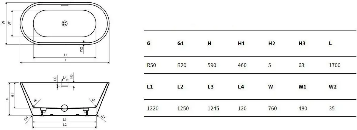 Ванна Excellent Holi 2.0 170x76 - фото товара