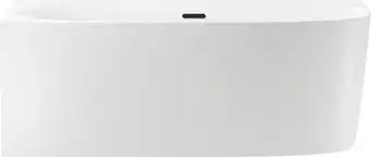 Ванна Wellsee Belle Spa 2.0 160x75 235802003 (пристенная ванна (левая) белый глянец, экран, каркас, сифон-автомат матовый черный) - изображение в каталоге
