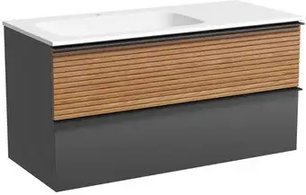 Sancos Тумба под умывальник Delta DL100LGR (дуб красный/графит) – изображение в каталоге