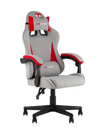 Игровое (геймерское) кресло TopChairs Phantom GF-8080 TT704+TT703 (серый/красный) – изображение в каталоге