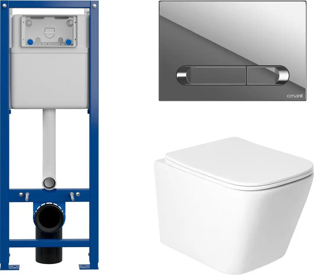 Унитаз подвесной Saniteco KW-9004WS + 64110 + S-IN-MZ-VECTOR - фото товара