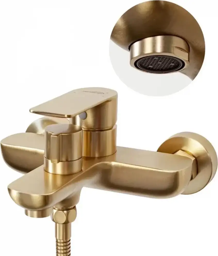 Смеситель Hansberge H4099 (золото матовый) - фото товара