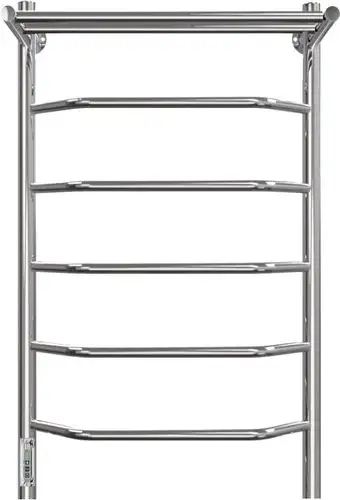 Полотенцесушитель Granula Трапеция 50x80 5 перекладин D32 с полкой (терморегулятор с таймером слева) - изображение в каталоге