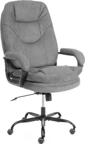 Офисное кресло TetChair Comfort Lux (22) metalBL (ткань серый KUB 05) – изображение в каталоге