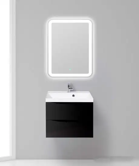 BelBagno Тумба под умывальник Marino-600-2C-SO-NL-P (nero laccato lucido) – фото товара