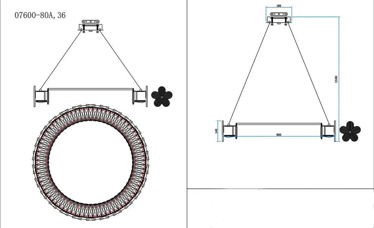 Подвесная люстра Kinklight Лиона 07600-80A.36 (латунь) – фото товара