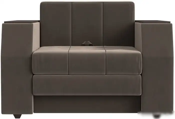 Кресло-кровать Лига диванов Атлантида 113839 (велюр коричневый) – фото товара