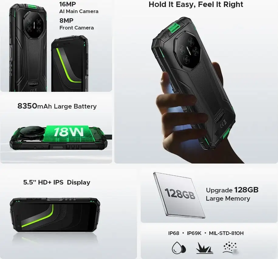 Телефон Doogee Fire 3 Pro 4GB/128GB (серый) – фото товара