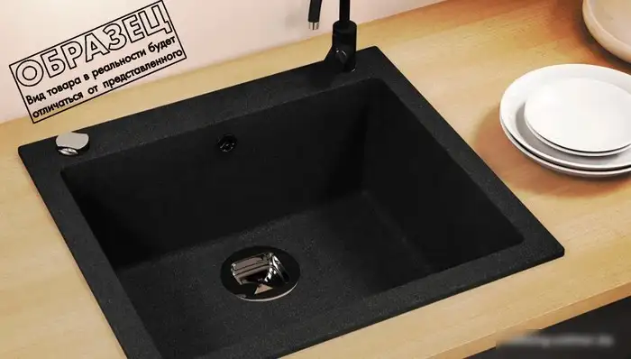 Кухонная мойка Tolero R-111 (уголь) - фото товара