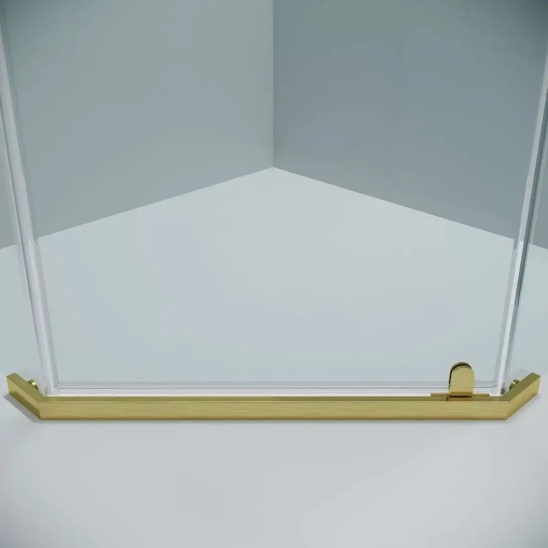 Душевой уголок Grossman Pragma 100x100x195 302.K33.03.1010.32.00 (золото сатин/прозрачное стекло) - фото товара