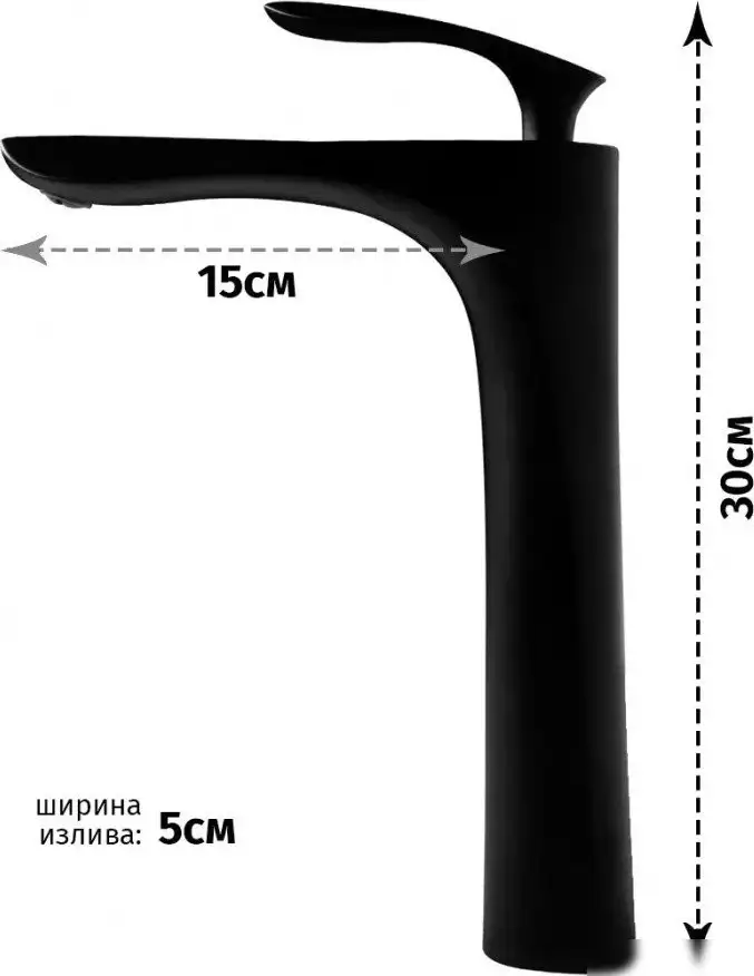 Смеситель Grocenberg GB3001 (черный матовый) - фото товара