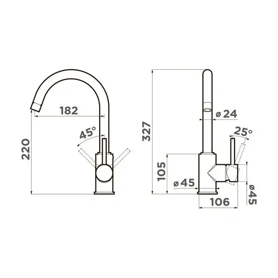 Смеситель Omoikiri Shinagawa-GR (графит) - фото товара