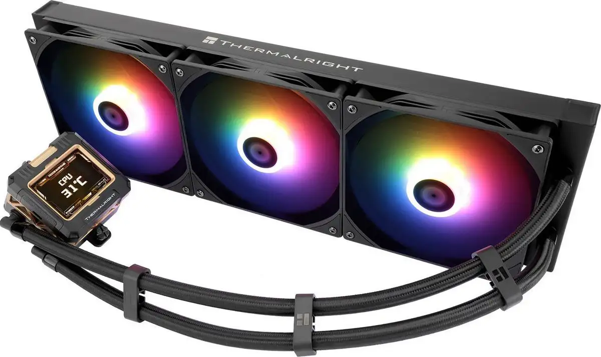 Система жидкостного охлаждения для процессора Thermalright Frozen Warframe 420 ARGB (черный) – фото товара