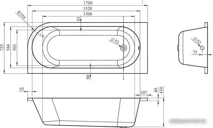 Ванна Lavinia Boho Art II 170х72,5 371317PL - фото товара