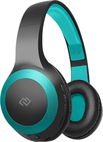 Наушники Digma BT-15 (черный/голубой) – изображение в каталоге