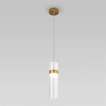 Подвесная люстра Евросвет Lumen 50244/1 LED латунь/прозрачный – изображение в каталоге