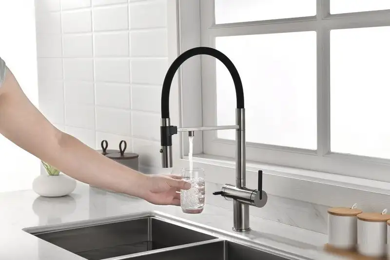 Смеситель Paulmark Gravity Gr213888-BS (стальной/нержавеющая сталь) - фото товара