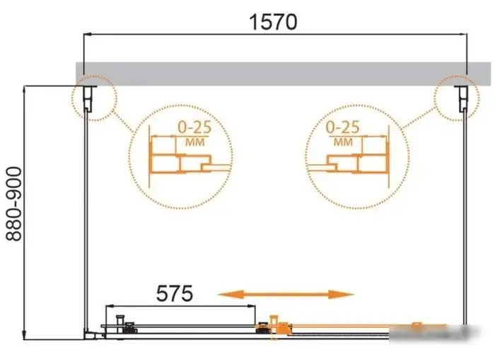 Душевой уголок Cezares MOLVENO-AH-12-160/80-C-Cr-IV - фото товара
