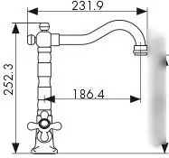 Смеситель Kaiser Carlson Style 44233-1(бронза) - фото товара