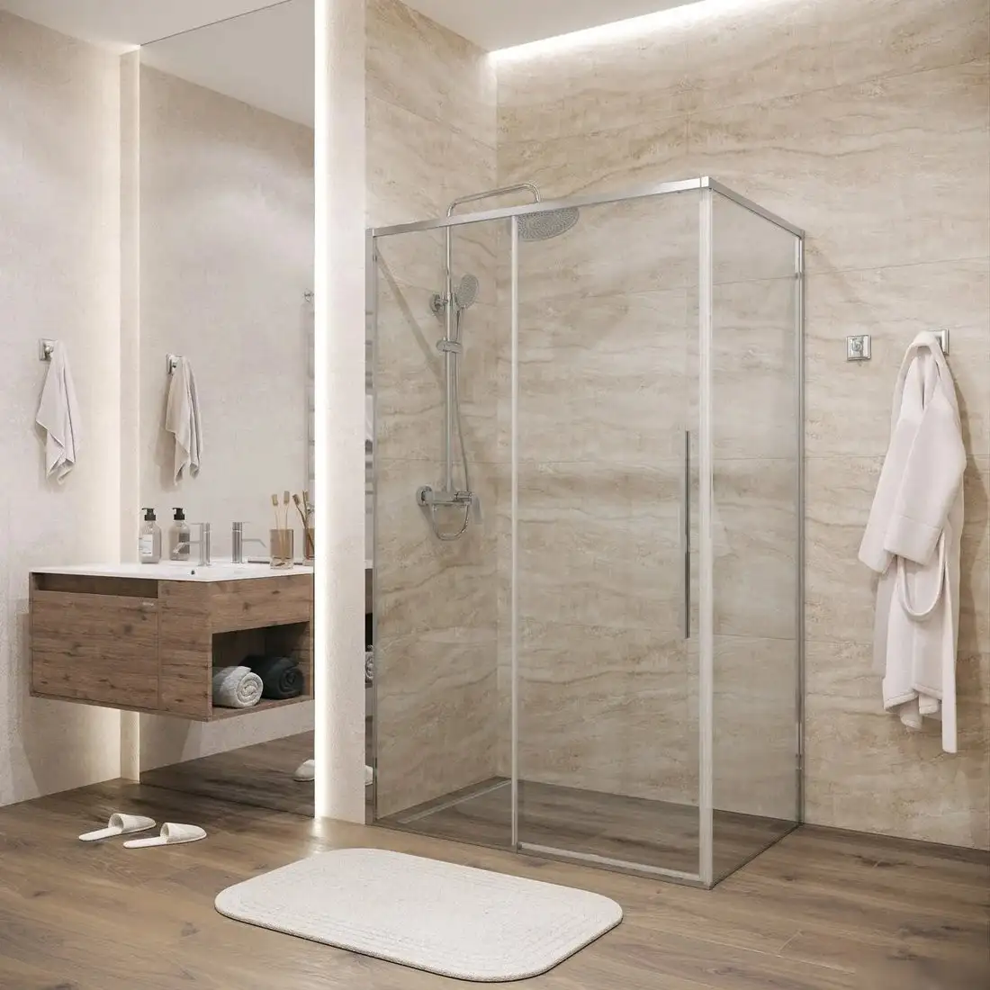 Душевой уголок Grossman Galaxy 140x90x195 120.K33.01.1490.10.00 (хром/прозрачное стекло) - фото товара