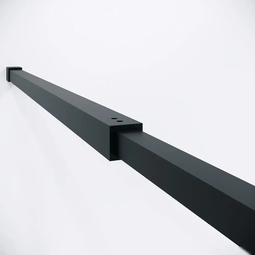 Душевая стенка Niagara Nova NG-481-12FBLACK 120x200 (черный матовый/рифленое/тонированное стекло) - фото товара