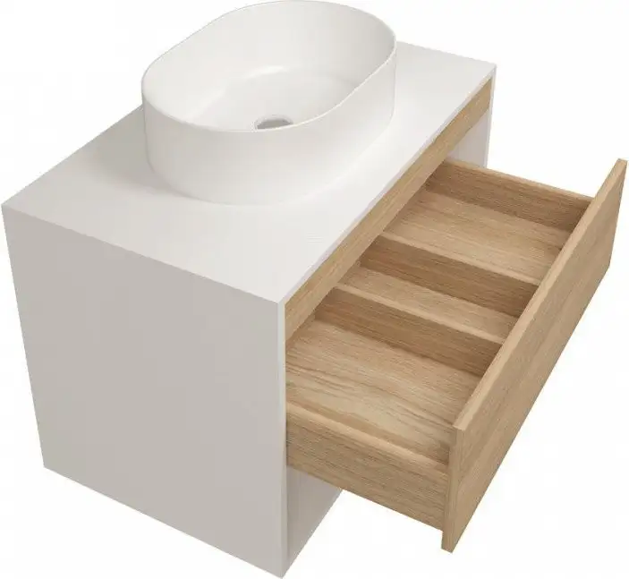 Teymi Тумба под умывальник Ritta 75см T60539 (белый/дуб) – фото товара