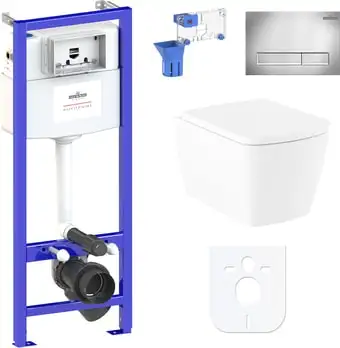 Унитаз Lavinia Boho Relfix Aveo Rimless 7 в 1 87040122 (хром пластик) - изображение в каталоге