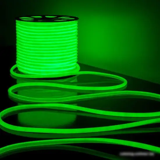 Гибкий неон Elektrostandard 220V 9.6W 144Led 2835 IP67 круглый зеленый a043548 – фото товара