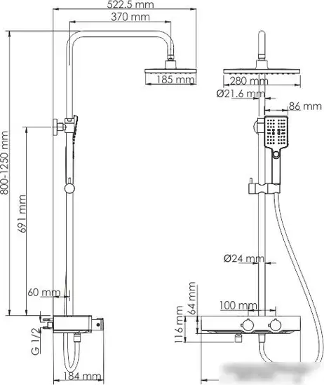 Душевая система Wasserkraft A11301 - фото товара