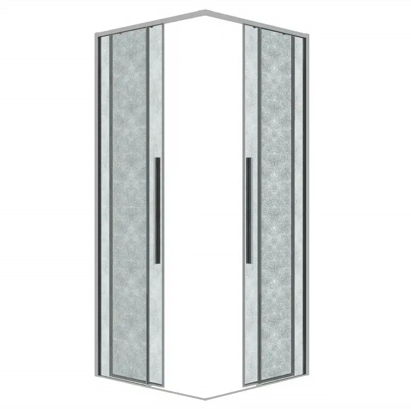 Душевой уголок Grossman Galaxy 90x90x195 300.K33.01.9090.10.02 (хром/шиншилла стекло) - фото товара