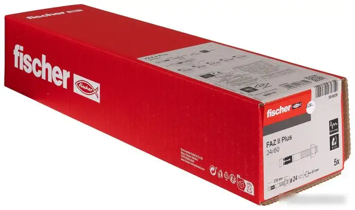 Анкерный болт Fischer FAZ II Plus 24/60 ZP 564606 (5 шт) – фото товара