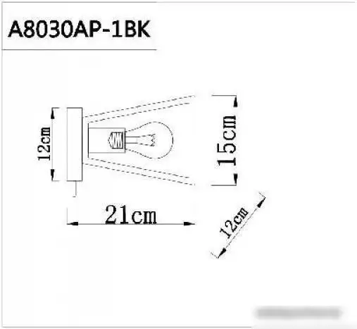 Бра Arte Lamp A8030AP-1BK – фото товара