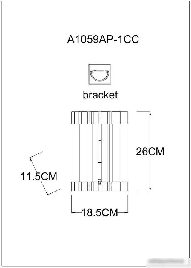 Бра Arte Lamp Caravaggio A1059AP-1CC – фото товара