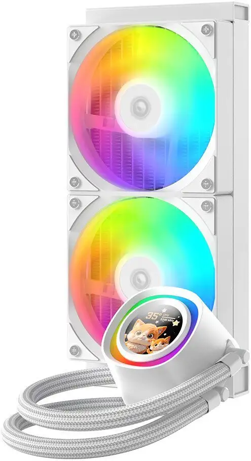 Система жидкостного охлаждения для процессора ID-Cooling FX240 LCD White – фото товара