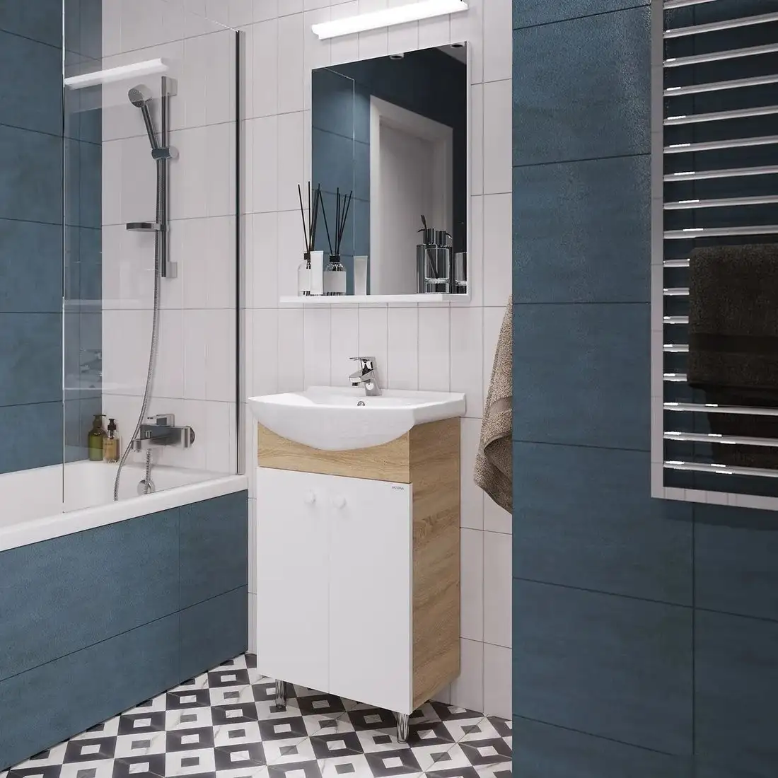 Grossman Комплект мебели для ванной Эко-60 106052-2 (комбинированный) – фото товара