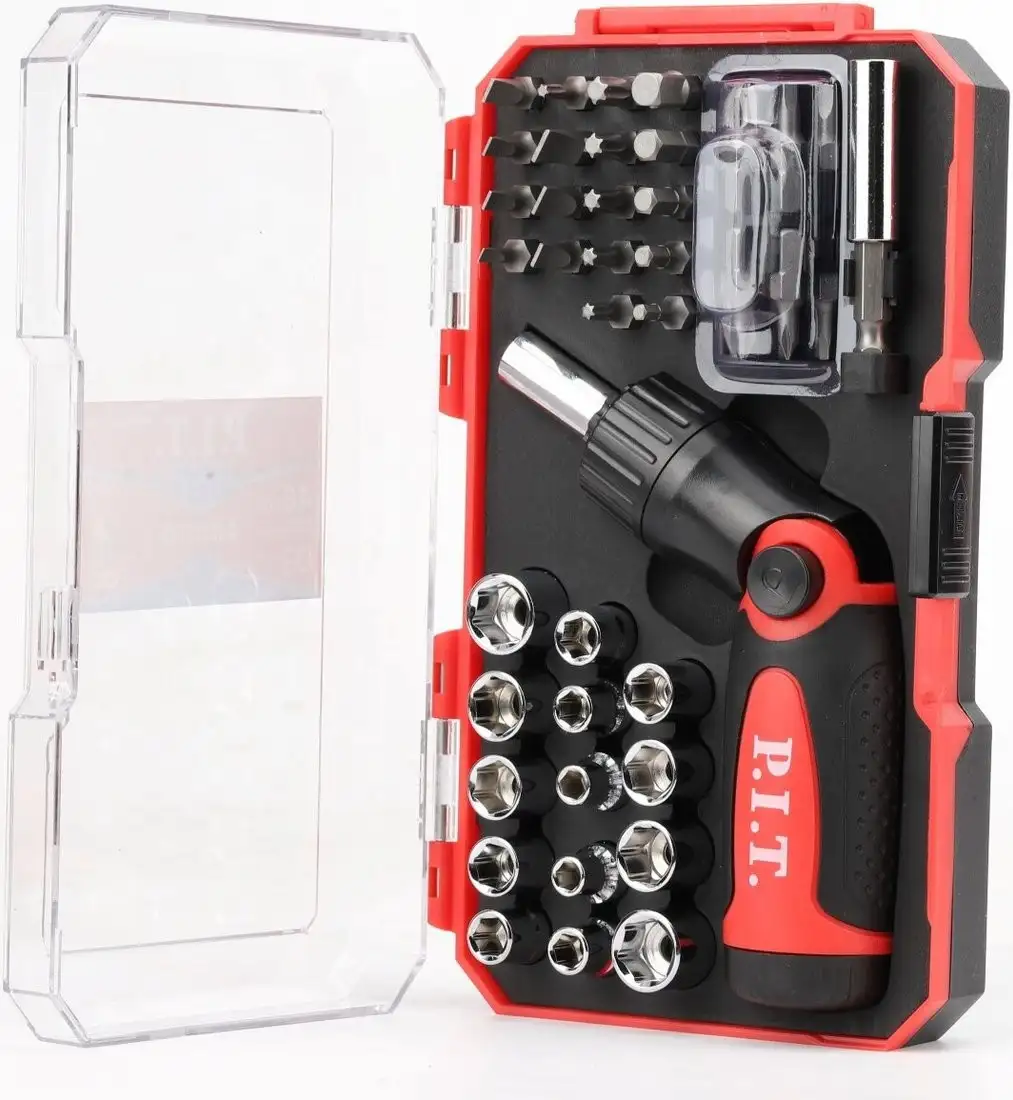 Набор отвертка с битами и головками P.I.T. Advance HSDR04-0046 (46 предметов) – фото товара