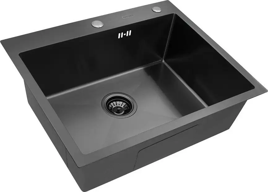 Кухонная мойка ARFEKA ECO AR 600*500 + cмеситель SIRIO BLACK PVD - фото товара