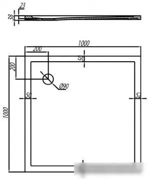 Душевой поддон Акватон Калифорния 100x100 - фото товара