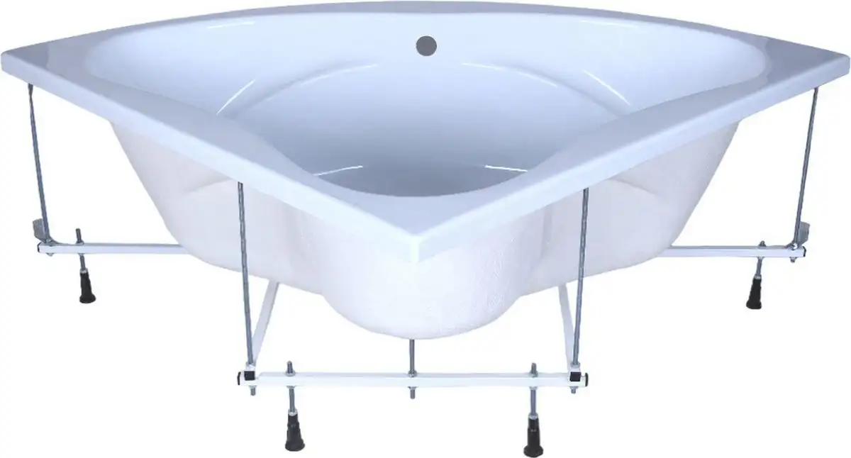 Ванна AquaFonte Bergamo 140х140 угловая (с каркасом и экраном) - фото товара