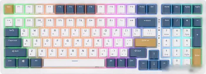 Клавиатура Royal Kludge RK98 RGB (белый/синий, RK Red) – фото товара