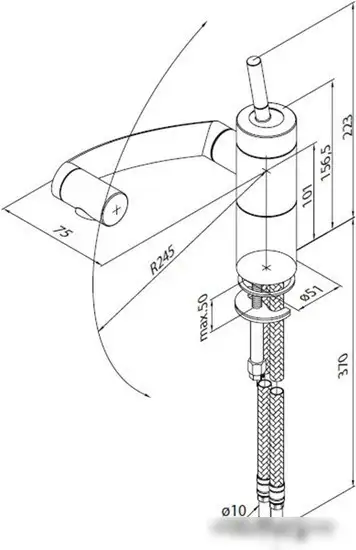 Смеситель Damixa Arc 290007364 - фото товара