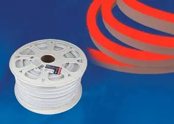 Гибкий неон Uniel ULS-N21-2835-120LED/m-8mm-IP67-220V-8W/m-50M-RED – изображение в каталоге