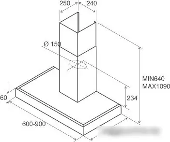 Кухонная вытяжка Jetair Pola P 60 INX 55916908A - фото товара