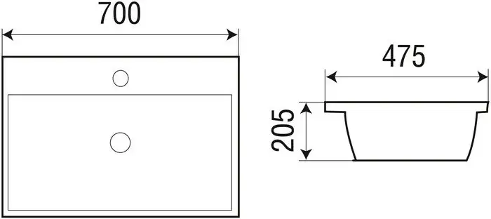 Умывальник WeltWasser Deilbach 7608-70 - фото товара