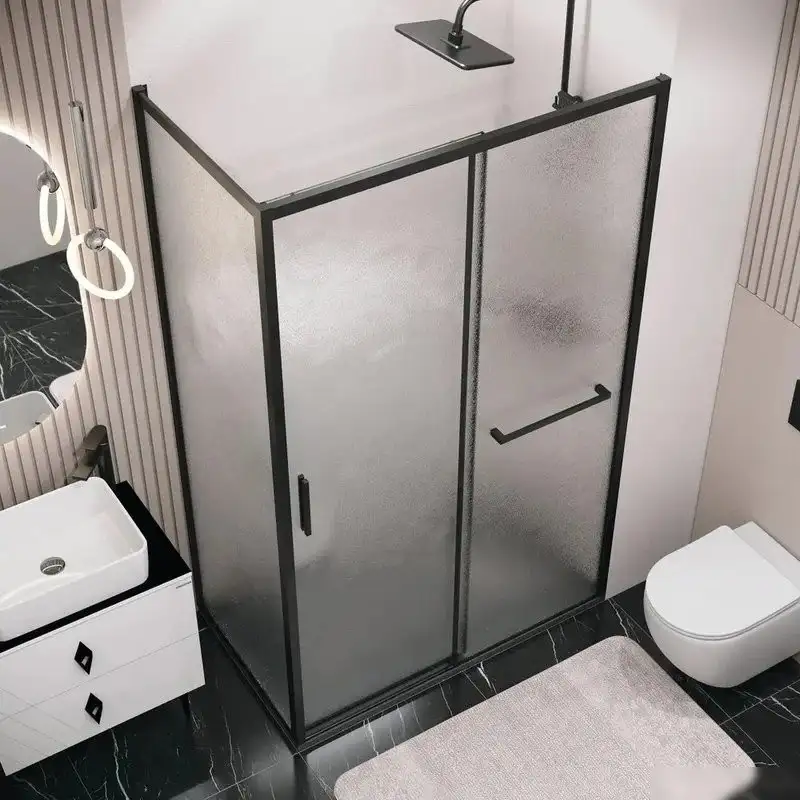 Душевая стенка Grossman Style 90x195 200.K33.05.90.21.02 (черный матовый/стекло шиншилла) - фото товара