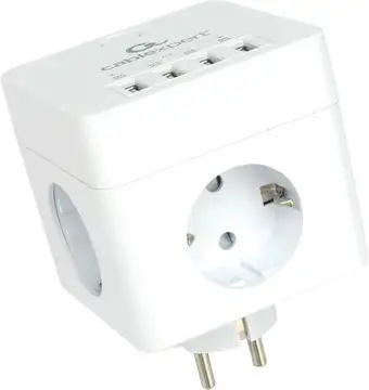 Сетевой фильтр Cablexpert CUBE-4-U4-W – изображение в каталоге
