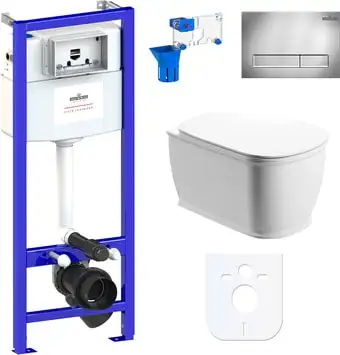 Унитаз Lavinia Boho Relfix Bell Pro Rimless 7 в 1 87040038 (хром пластик) - изображение в каталоге