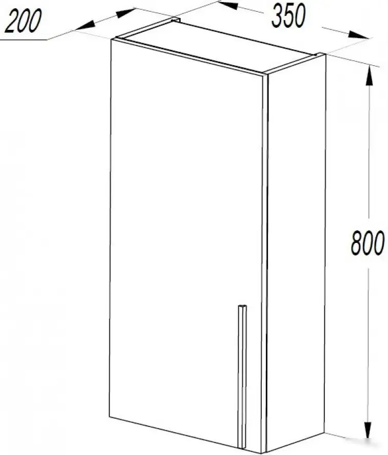 Акватон Шкаф-полупенал для ванной Амели 1A268403AEE20 – фото товара