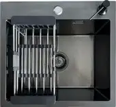 Кухонная мойка Blantek LS-5848B Nano black (набор) - изображение в каталоге