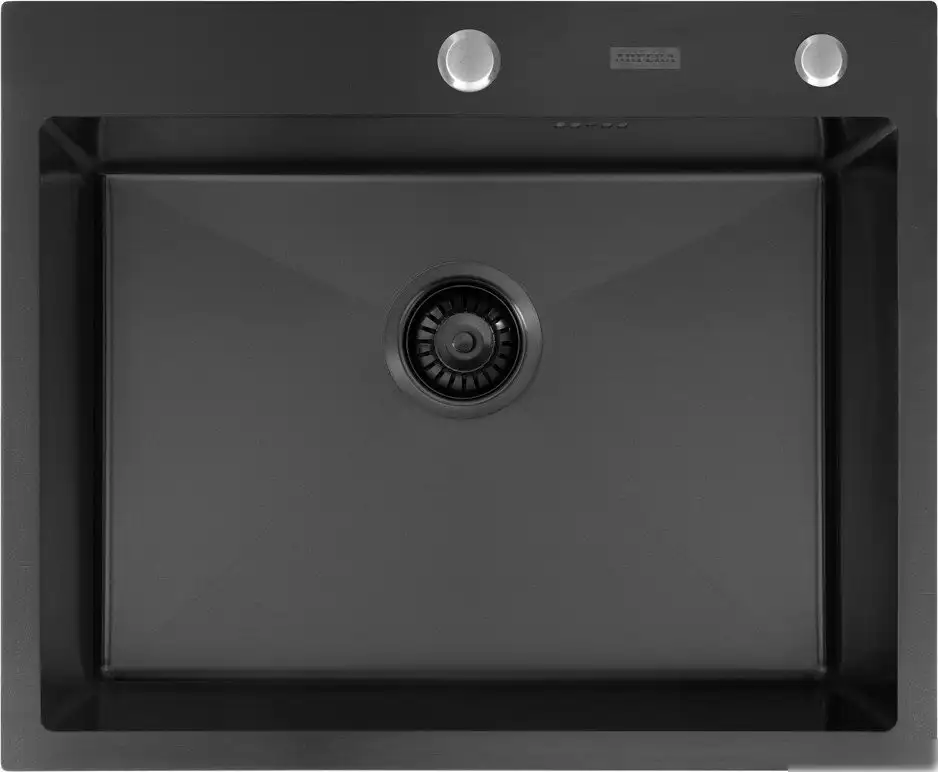 Кухонная мойка ARFEKA ECO AR 600*500 + cмеситель SIRIO BLACK PVD - фото товара